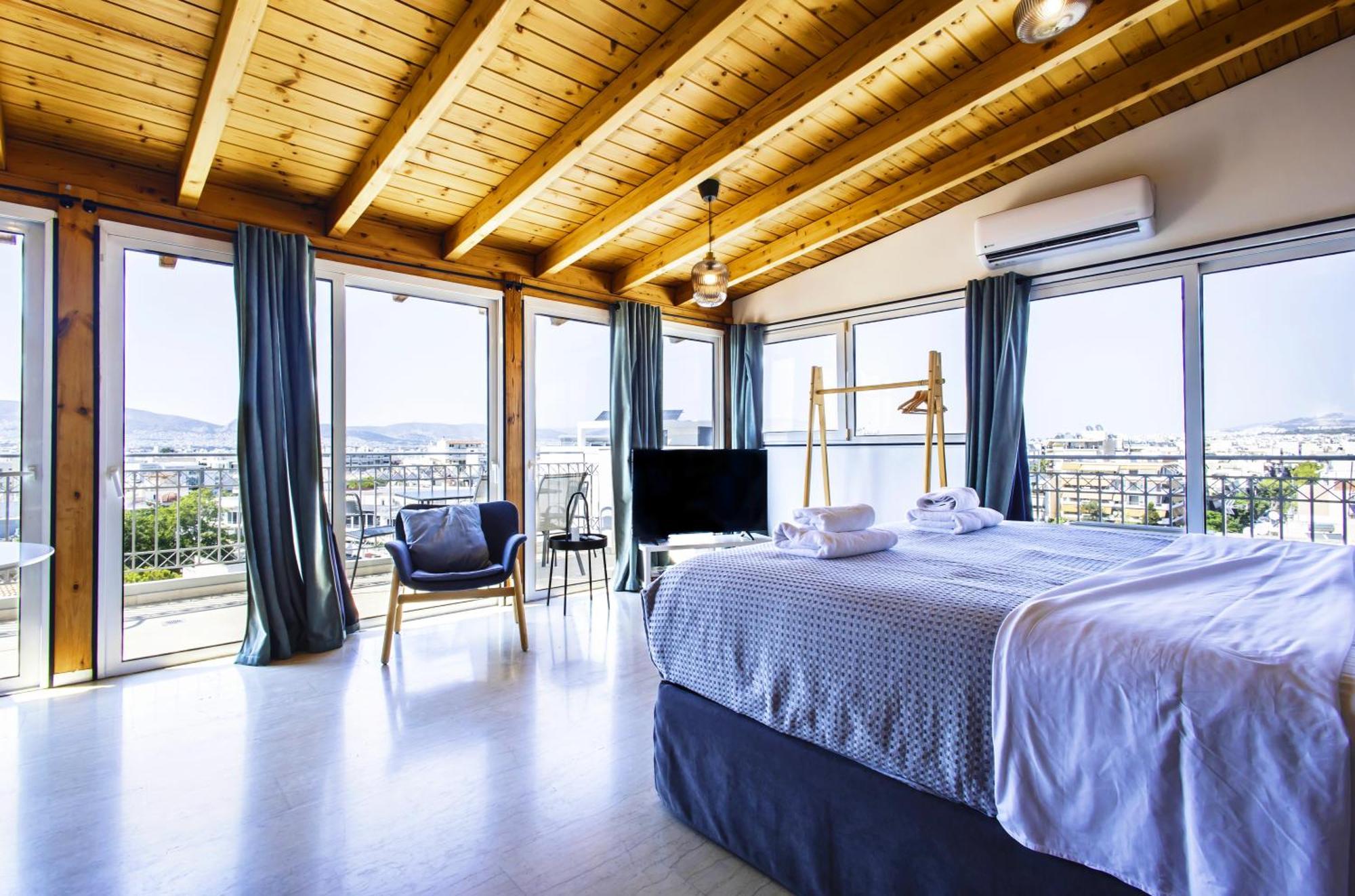 Lis153 By Smart Cozy Suites - Top Floors With Amazing City View - Available 24Hr Athén Kültér fotó
