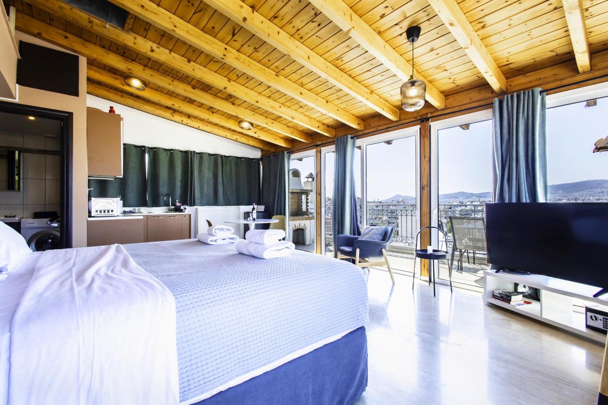 Lis153 By Smart Cozy Suites - Top Floors With Amazing City View - Available 24Hr Athén Kültér fotó